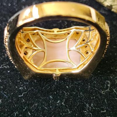 D'Joy 925 Peruvian Pink Opal ring