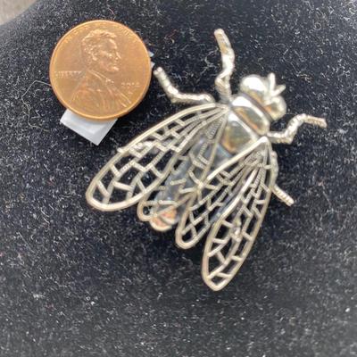 Beau Sterling Silver FLY pin
