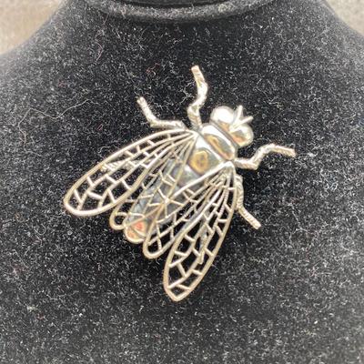 Beau Sterling Silver FLY pin