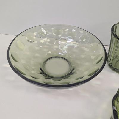 LE Smith Moon & Stars Pedestal Scalloped Shaped & Ribbed Scallop Shaped Hazel Atlas Bowl #39