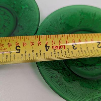 Anchor Hocking Forest Green Sandwich Plates Bowls & Glasses #41