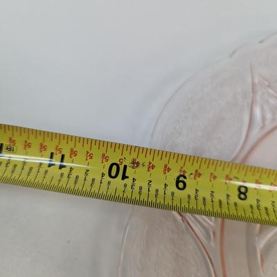 39 Pieces Of Hazel Atlas Royal Lace Pink Depression Glass Saucer With Etched Flowers #42