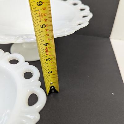 Anchor Hocking Old Colony Milk Glass Pedestal Compote Candy Dishes #45