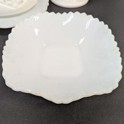 Octagon Anchor Hocking Candy Dish Butter Dish Planter #48