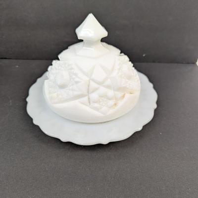 Octagon Anchor Hocking Candy Dish Butter Dish Planter #48