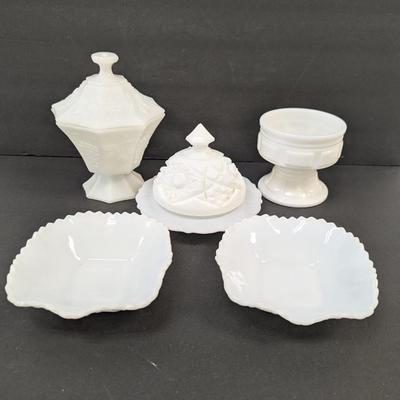 Octagon Anchor Hocking Candy Dish Butter Dish Planter #48