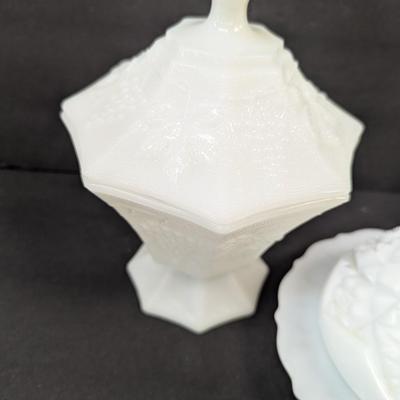 Octagon Anchor Hocking Candy Dish Butter Dish Planter #48