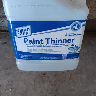 PAINTING SUPPLIES, BEHR 2.5 GALLON DECK AND MILDEW STAIN REMOVER & PAINT THINNER