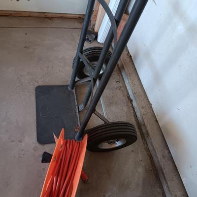 FURNITURE DOLLY AND EXTENSION CORD ON A REEL