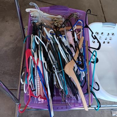 DOUBLE ROD GARMENT RACK, LAUNDRY BASKETS, COAT HANGERS AND DOOR HANGER