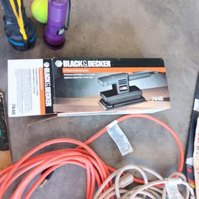 CIRCULAR SAW, SANDER, GLUE GUN, EXTENSION CORDS AND MORE
