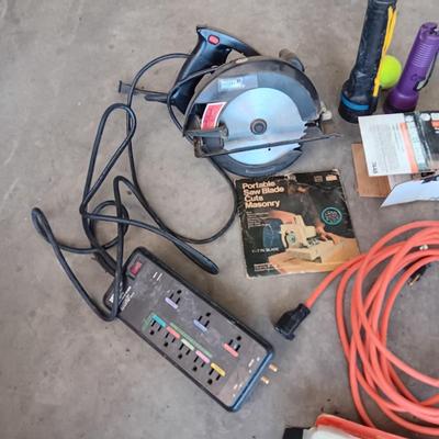 CIRCULAR SAW, SANDER, GLUE GUN, EXTENSION CORDS AND MORE