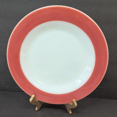 Pyrex Coral Band Pink Flamingo Milk Glass Dishes