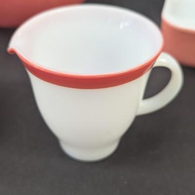 8" Pyrex Square Dish 2 Quart Bowls & Sugar & Creamer Dishes