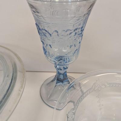Assortment Of Vintage Depression Glass Fire King Last Supper Glasses Tiara Glass