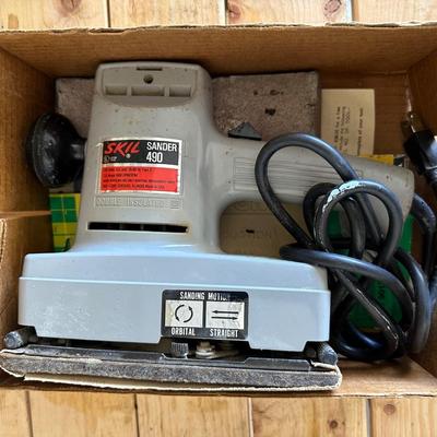 CORDLESS ELECTRIC SCREWDRIVER, CIRCULAR SAW AND A SANDER