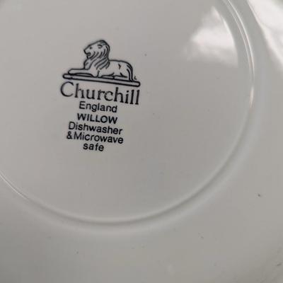 24 Pieces Of Churchill Blue Willow England Dishes Set Of 8 Choice 2