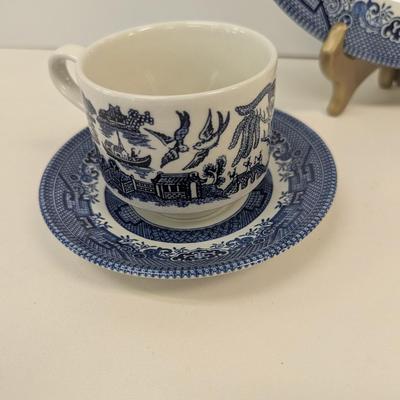 24 Pieces Of Churchill Blue Willow England Dishes Set Of 8 Choice 3