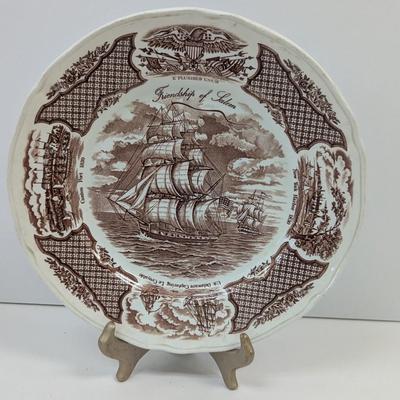 9 - Alfred Meakin Fair Winds Friendship Of Salem Plates Original Copper Engravings