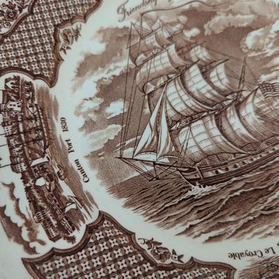 9 - Alfred Meakin Fair Winds Friendship Of Salem Plates Original Copper Engravings