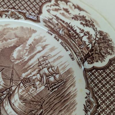 9 - Alfred Meakin Fair Winds Friendship Of Salem Plates Original Copper Engravings