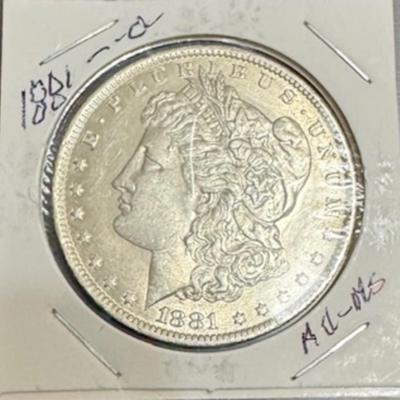 1881 O Morgan Silver Dollar