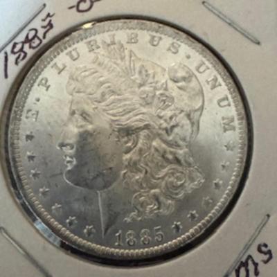 1885 O Morgan Silver Dollars