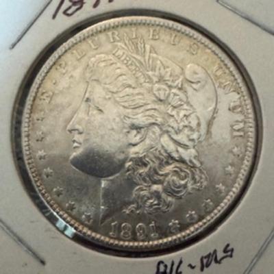 1891 Morgan Silver Dollars