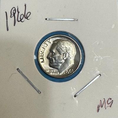 1966 Roosevelt Dime (MS) UNC