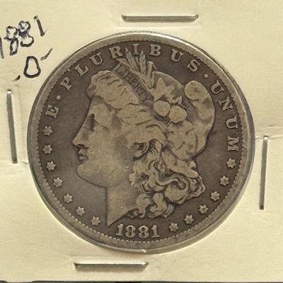 1881 O Morgan Silver Dollar