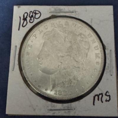 1880 Morgan Silver Dollar AU-MS