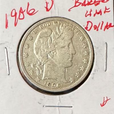 1906 D Barber Half Dollar