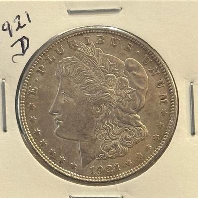 1921 D Morgan Silver Dollar