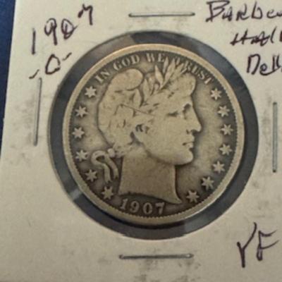 1907 O Barber Half Dollar