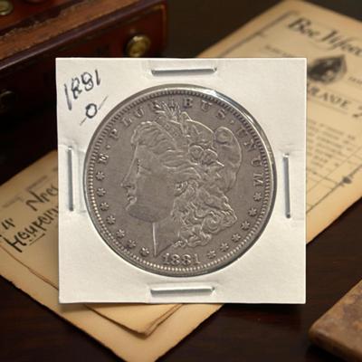 1881 O Morgan Silver Dollar