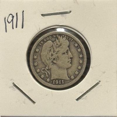 1911  Barber Quarter