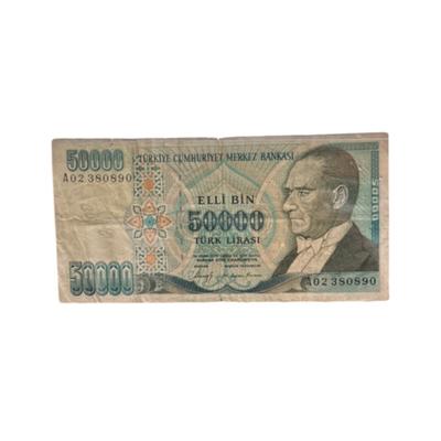 1989-1994 Turkey 50,000 Lira 02380890
