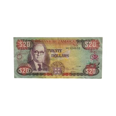 1995 Jamaica 20 Dollar Bill  HL 324602