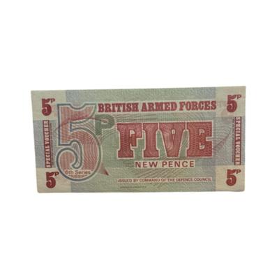 1972 5 New Pence British Armed Forces 6th Series Voucher