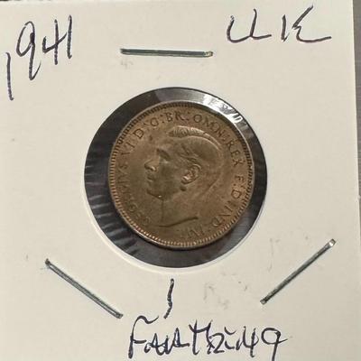 1941 UK 1 Farthing