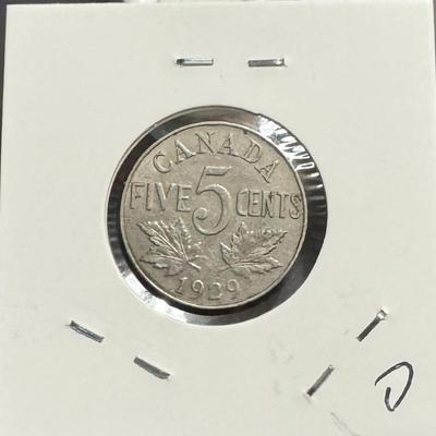 1929 Canada 5 Cents
