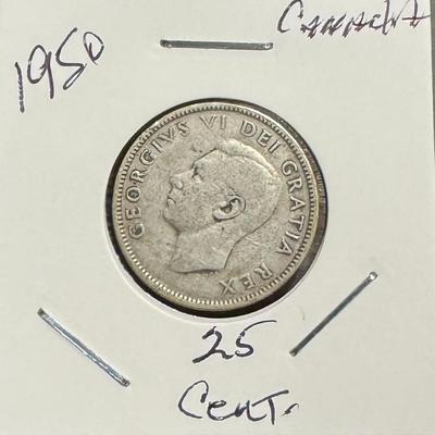 1950 Canada 25 Cents