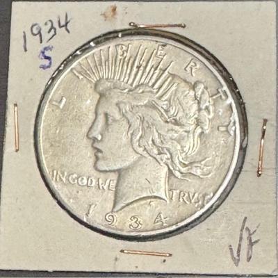 1934 S Peace Dollar