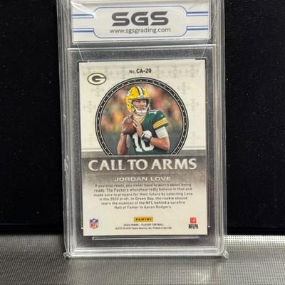 2020 Panini Playoff Jordan Love RC Graded 10 Gem MT