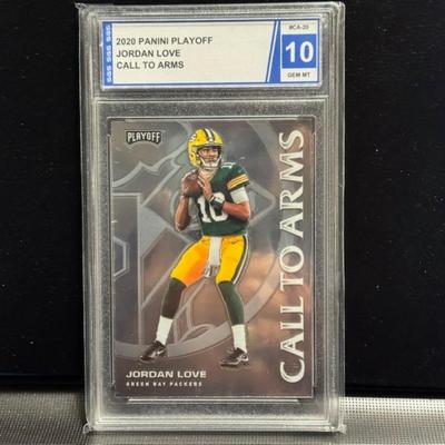 2020 Panini Playoff Jordan Love RC Graded 10 Gem MT