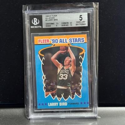 1990-91 Fleer Larry Bird All Star Graded 5