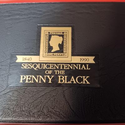 PEARL BLACK .925 SILVER CROWN COIN AND FIRST DAY COVER
