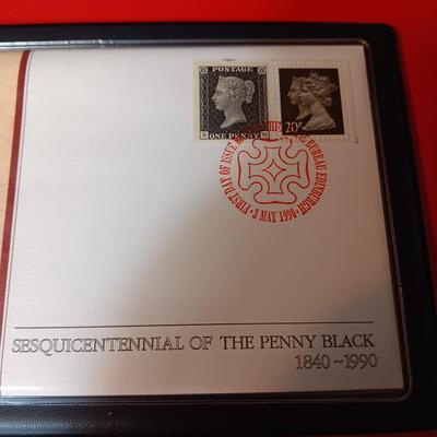 PEARL BLACK .925 SILVER CROWN COIN AND FIRST DAY COVER
