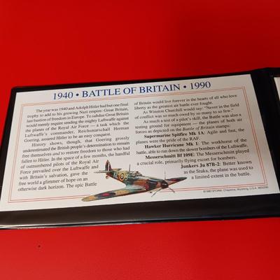 $50 BATTLE OF BRITAIN SILVER PROOF COIN FIRST DAY COVER, 1 TROY OZ .999 SILVER