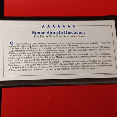THE SPACE SHUTTLE DISCOVERY $5 COIN AND FIRST DAY COVER